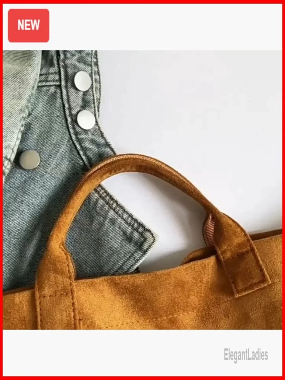 Suede Hobo Tote Bag Minimalist Chic Work Travel Handbag Large Capacity